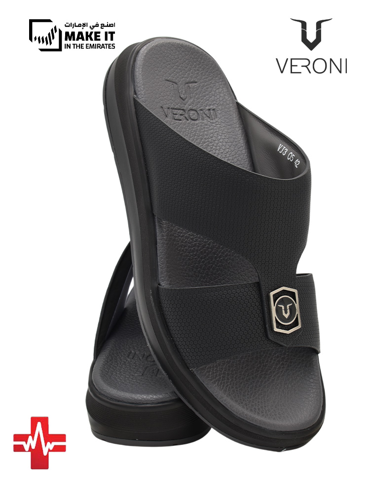 Veroni [V416] VJ305 Black Gents Sandal