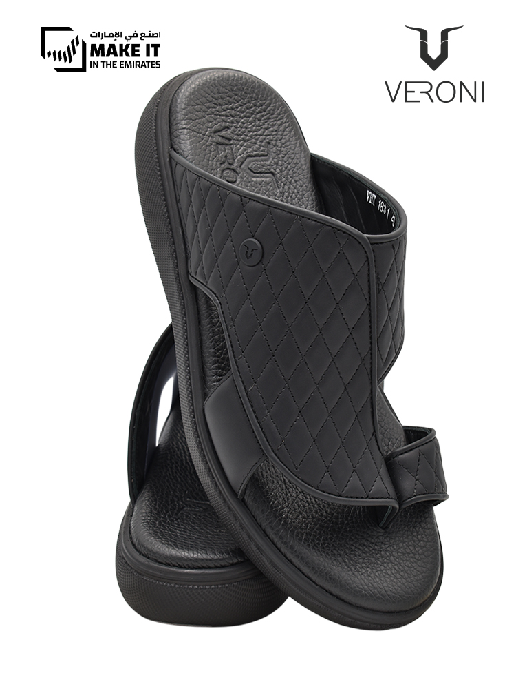 Veroni [V431] VHT-183 Black Gents Sandal
