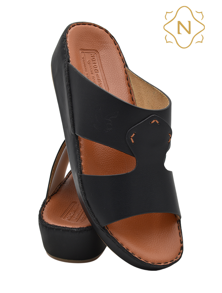 Norozi [NR144] 003 Black Gents Sandal