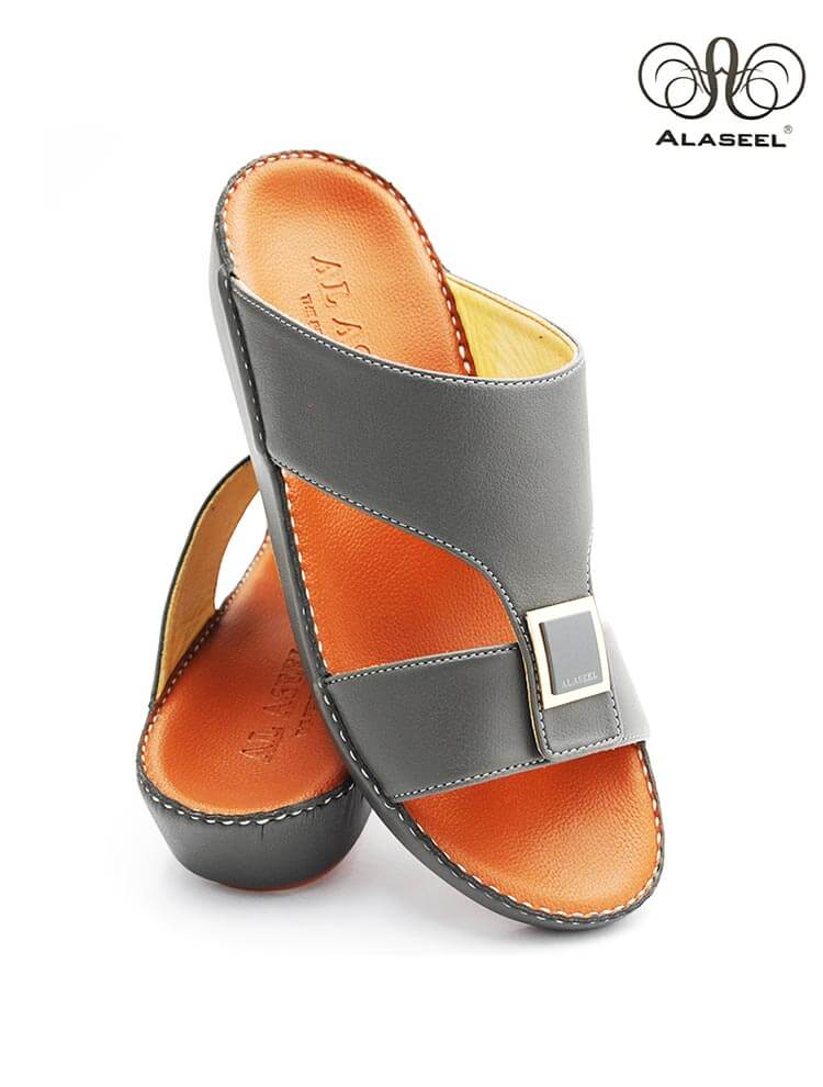 Al-Aseel-2168-Grey-Tan-Gents-Sandal-6