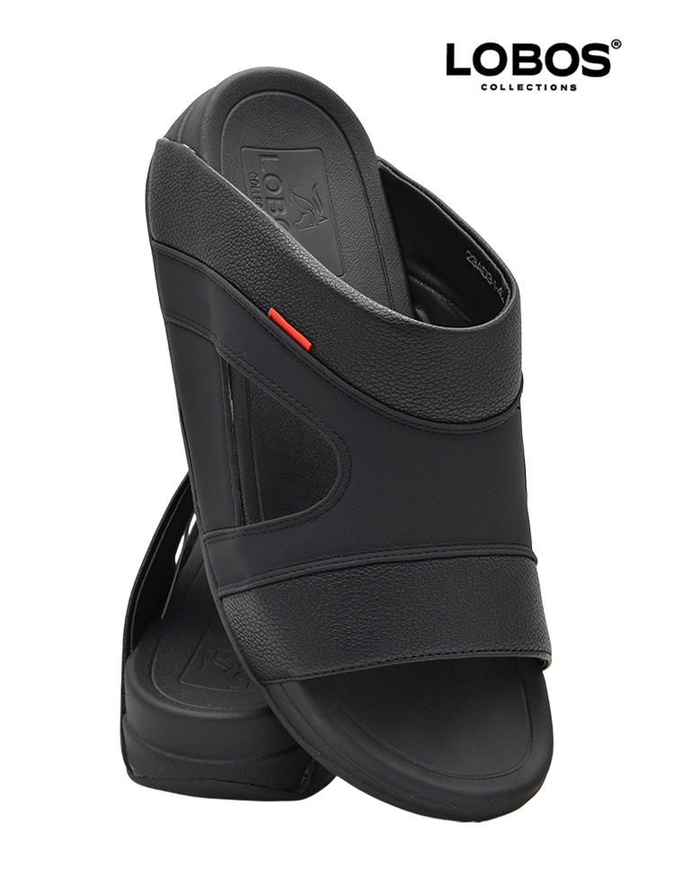 LOBOS-[OB20]-23AD3-1-Full-Black-Gents-Sandal-6