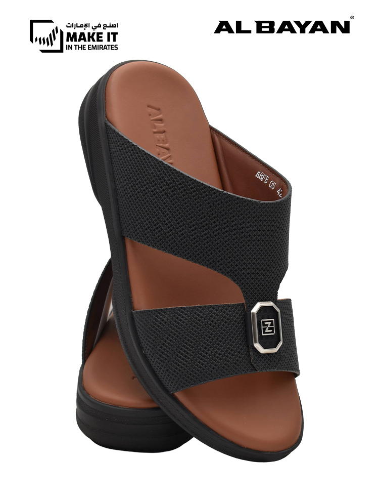 AL BAYAN [AB34] ABFB-05 Black Gents Sandal