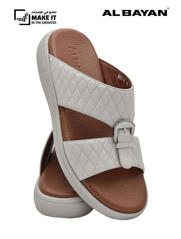 AL BAYAN [AB46] ABHT-01 Light Grey Gents Sandal