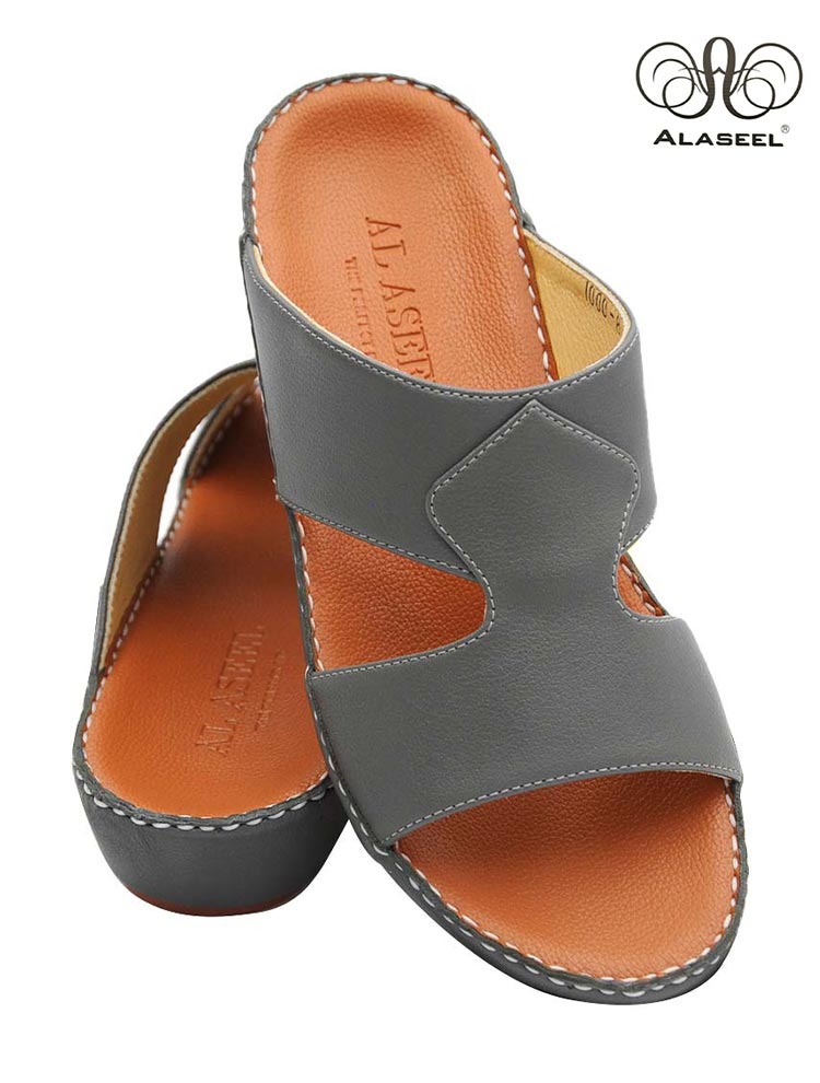 Al-Aseel-1000-Grey-Tan-Gents-Sandal-6