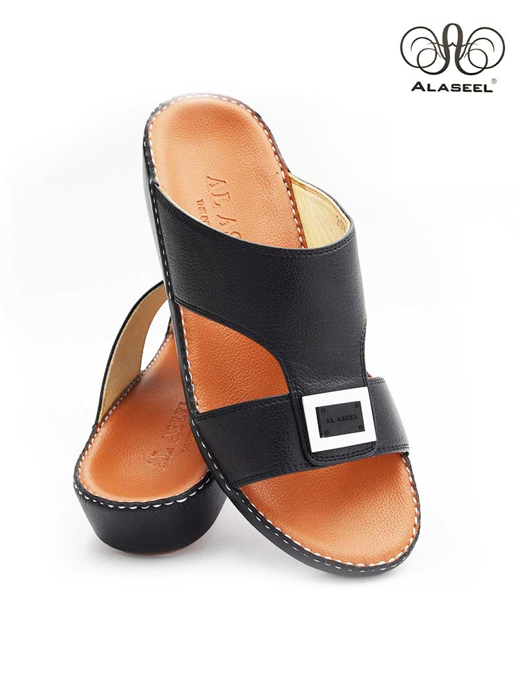 Al-Aseel-2172-Black-Tan-Gents-Sandal-6