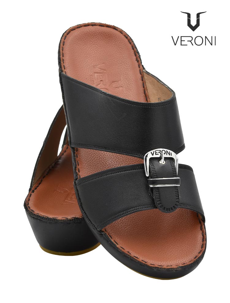 Veroni 2000 [V144] Calf Leather Black Gents Sandal