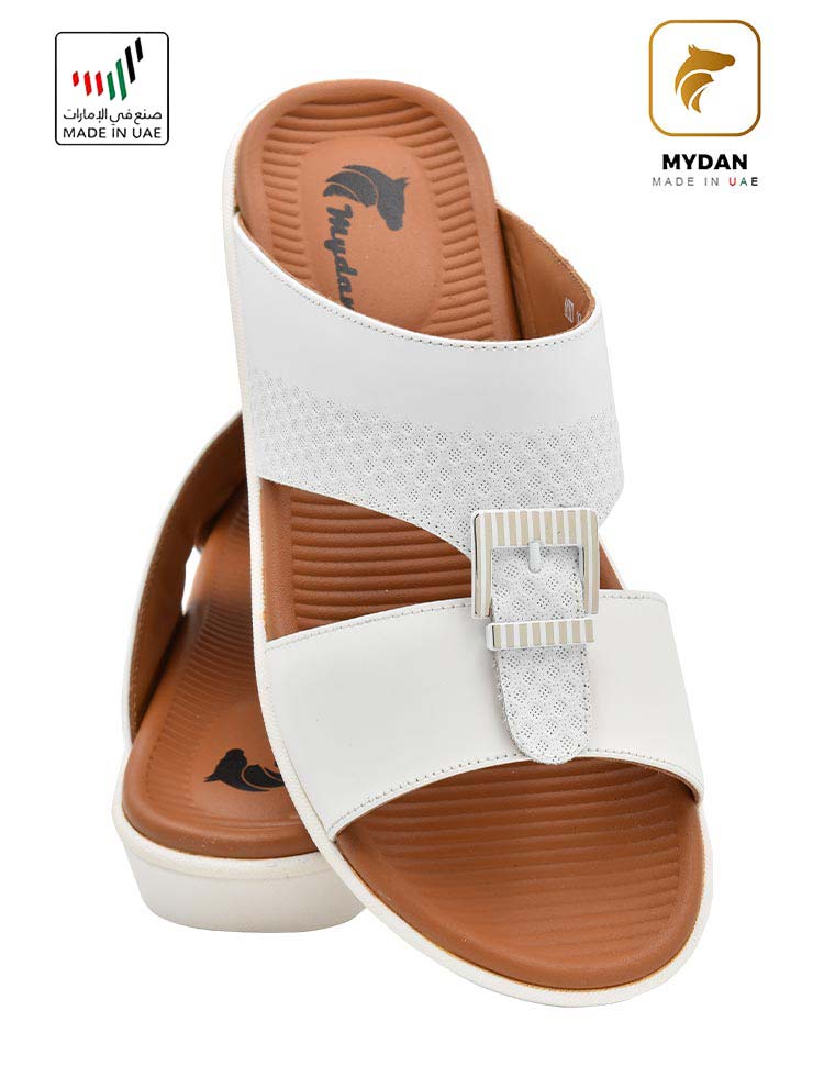 Mydan-[MD10]-MYD18-Genuine-Leather-White-Gents-Sandal-6