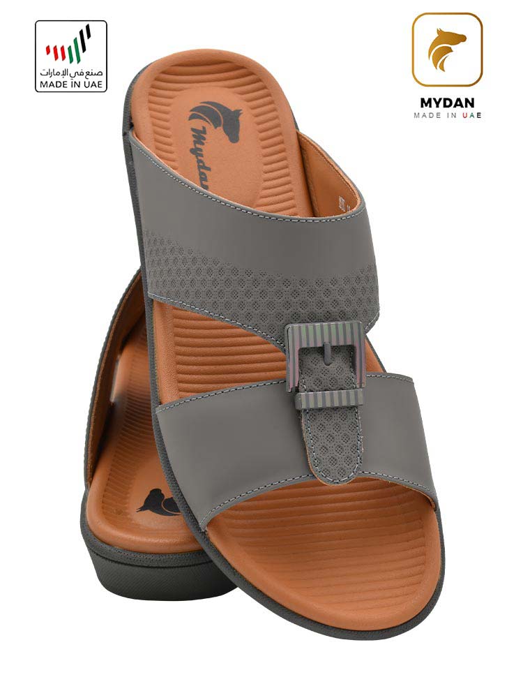 Mydan-[MD13]-MYD18-Genuine-Leather-Grey-Gents-Sandal-6
