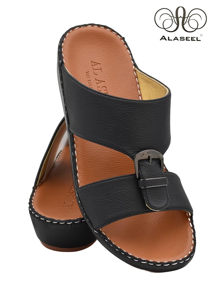 Al-Aseel-2000-Black-Tan-Gents-Sandal-6