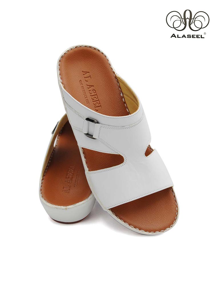 Al-Aseel-3008-White-Tan-Gents-Sandal-6